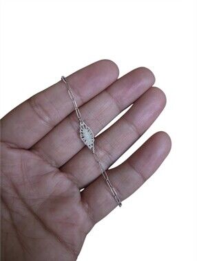 Vintage Delicate Sterling Silver Filigree Link Chain Bracelet
